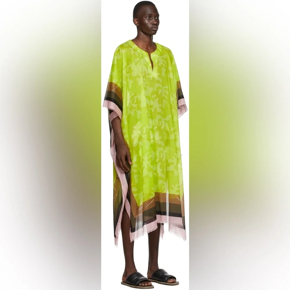 Dries Van Noten Kaftan Camouflage Tunic Shirt